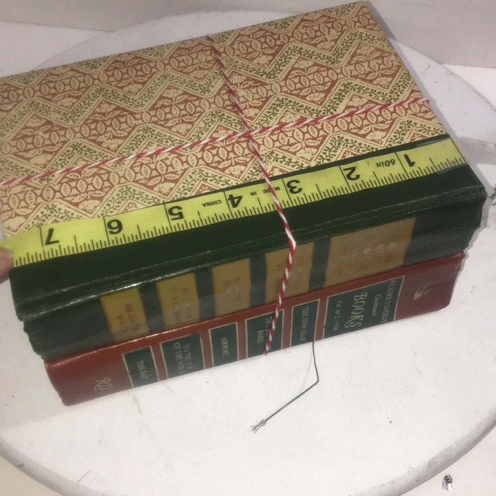 Vintage cloth bound book stacks (2)